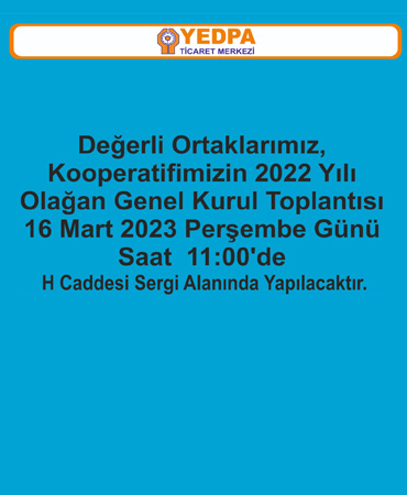 2022 Yılı Olağan Genel Kurul Toplantısı